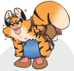 magicalporntime:tiger and bun o3o X3