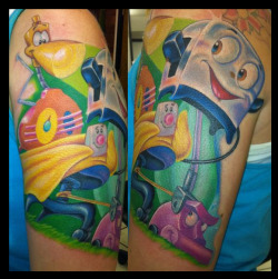 fuckyeahtattoos:  Brave Little Toaster tattoo by Mindy Stewart