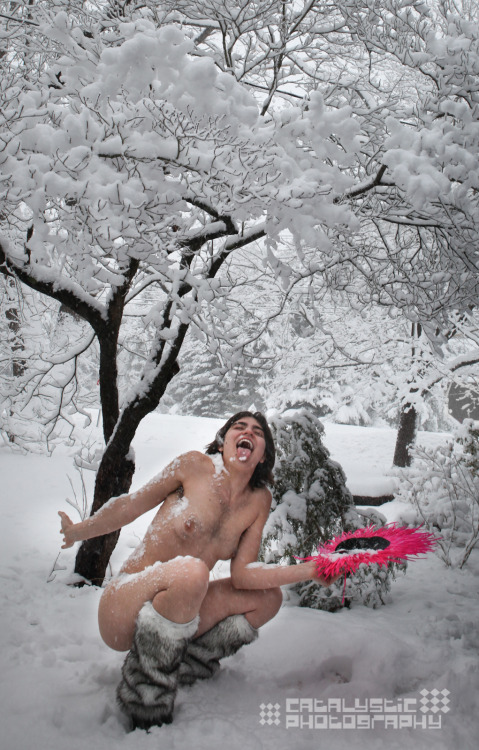 phoenixfloe:  Part TWO!!! Tee Hee.. Today, I was feeling high energy and spry enough to do a fun little naked winter wonderland photo shoot! It was such fun… Here are some of my favorites from the shoot! Light and Love, Phee Photo by Tobias English