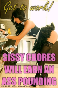 sissyjody:  underwearslut:  earn that ass pounding!  Finally,