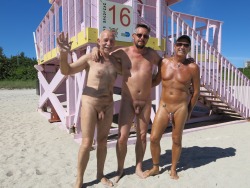 haulover-beach:I ran into International Nudists from Paris visiting