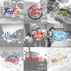 designcloud:  Brand by HandCheck the whole set here: http://youandsaturation.com/brand-by-hand-famous-logos-meet-lettering
