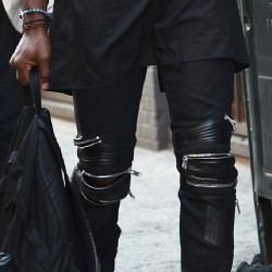 leauxnoir:  SAINT LAURENT PARIS biker pants 
