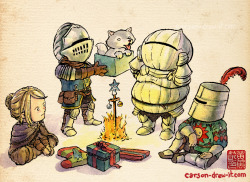 carson-drew-it:  2014 HOLIDAY DOODLES Christmas Time in Lordran!