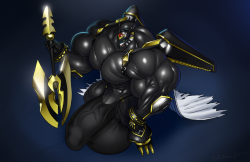 borisalien:  The Alpha of All Mons  Commission for @agentcybershark of