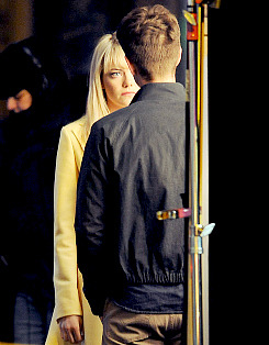 anberlins:  Emma Stone and Andrew Garfield on the set of The