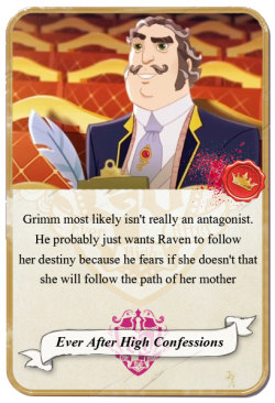everafterhighconfessions:  Grimm most likely isn’t really an
