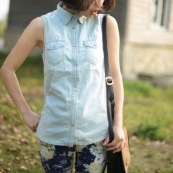 rehazing:  Denim Blouse from Rosewholesale 