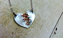 wickedclothes:  Sterling Silver Mended Heart Necklace As humans,