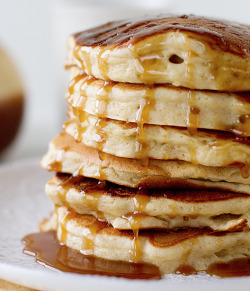 fullcravings:  Apple Cider Pancakes wtih Caramel Apple Syrup