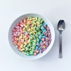 blazepress:  This bowl of Marshmallows-Only Lucky Charms. 