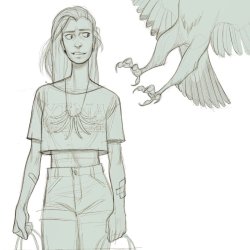 shoomlah:also have some girl-meets-hawk Animorphs fanart because