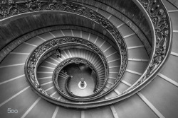 artblackwhite:  Life Cycle by vulturelabs Vatican Spiral Staircase,
