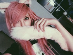 kittensplaypenshop: Pink Cat Ears (No inner fur)28″ Pink Cat