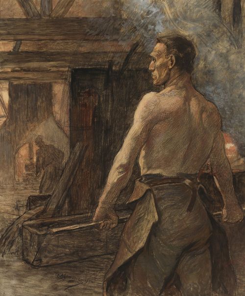 beyond-the-pale:  Constantin Meunier - Foundry worker, 1902