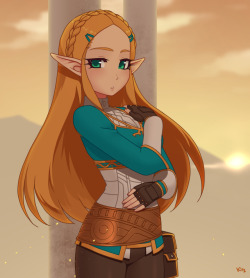 kuroonehalf: Zelda BOTW by Kuroonehalf  <3 <3 <3