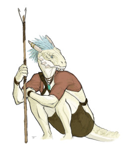 bootybeard:  i wanted to try drawing my argonian in what i imagine
