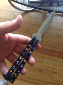 Picked up this butterfly knife for 10 bucks at a souvenir shop.