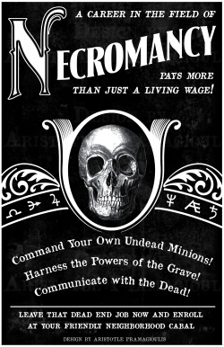 egregoredesign:  Faux Necromancy Recruitment Poster Design by