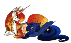 azula-griffon:  My Celestia and luna   Princess Sistahs~! <3