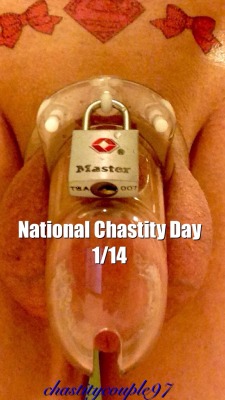 chastitycouple97:  A little early, but I decided he needed to