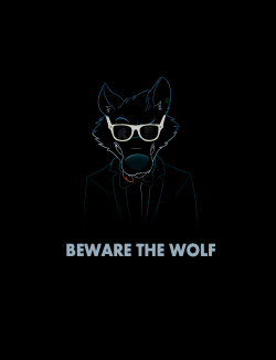 rottenrobbie:  paintfox34:  Beware rottenrobbie. If his eye catches you from his DJ table, you might end up with him underneath it.  I NEED TO GET THIS PRINTED HOLY FUCK 