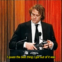 theflavourofyourlips:  Heath Ledger during his acceptance speech