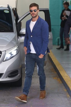 boyzoo:  Jamie Dornan at ITV studios in London