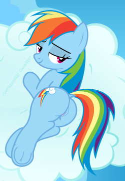   So I decided to get a quick edit of Dashie’s cute flank