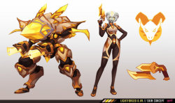 official-alan-dabiri:  Lightforged D.va [Skin Concept] by The0utlander