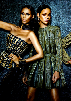 kingbrxndon:  thefashionbubble:  Iman & Rihanna in “Phresh