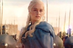 Emilia Clarke. Sweet jeebus is she hot this season on Game of