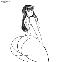 franktoniusart:Commission for Komi-san going to the beach.