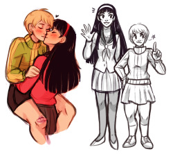 sutexii:  i don’t think i’ve drawn these gals before?? and