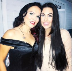 x-daughters-of-darkness-x: Tarja and Elize Ryd at the backstage