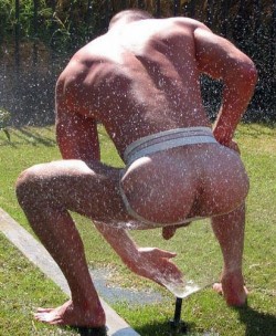 jockbros:  Well I guess that’s one way to get clean, sport