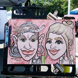 Doing caricatures at the Central Flea in Central Square today!