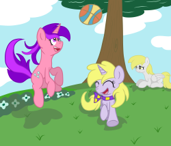 ask-derpy-and-daughters-both:  Dinky: Mom took us to the park