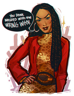 quick messy doodle. Angela Bassett/Marie Laveau is queen of you