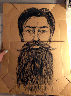 eatsleepdraw:  Playing with myself on a  pizza box. I know-