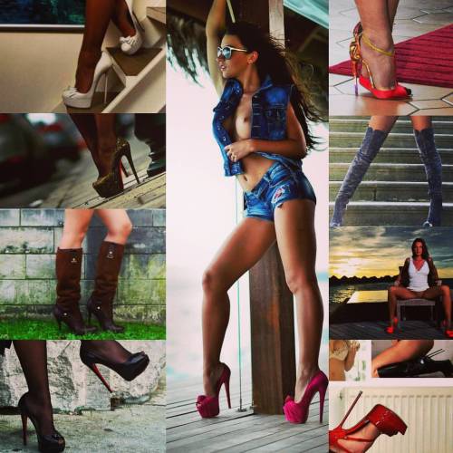 @julieskyhigh some part of my collection of heels and boots during shoots from the past time. enjoy it. . more about me on www.julie-skyhigh.com and www.clips4sale.com/47732