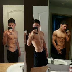 musclepuppy:  shreddernaut:  Three selfies for the three fucks