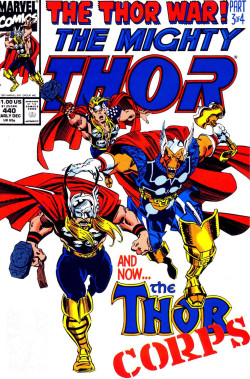 comicbookcovers:  Thor #440, December 1991, cover by Ron Frenz