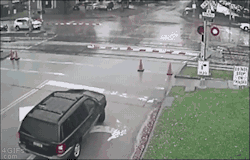 4gifs:  Unlicensed driver with kids in the car ain’t got time