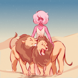 edenrozee: pink and her lions