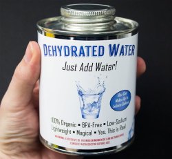 novelty-gift-ideas:   Dehydrated Water  