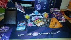 Went to a MLP CCG prerelease today and got some swag! Won the