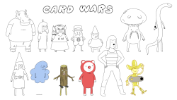 Daddy-Daughter Card Wars concept drawing by writer/storyboard