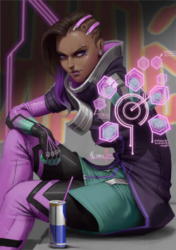 souracid:Sombra ! The new Overwatch character.