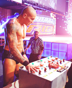 Crazy Orton trying to blow up John Cena!